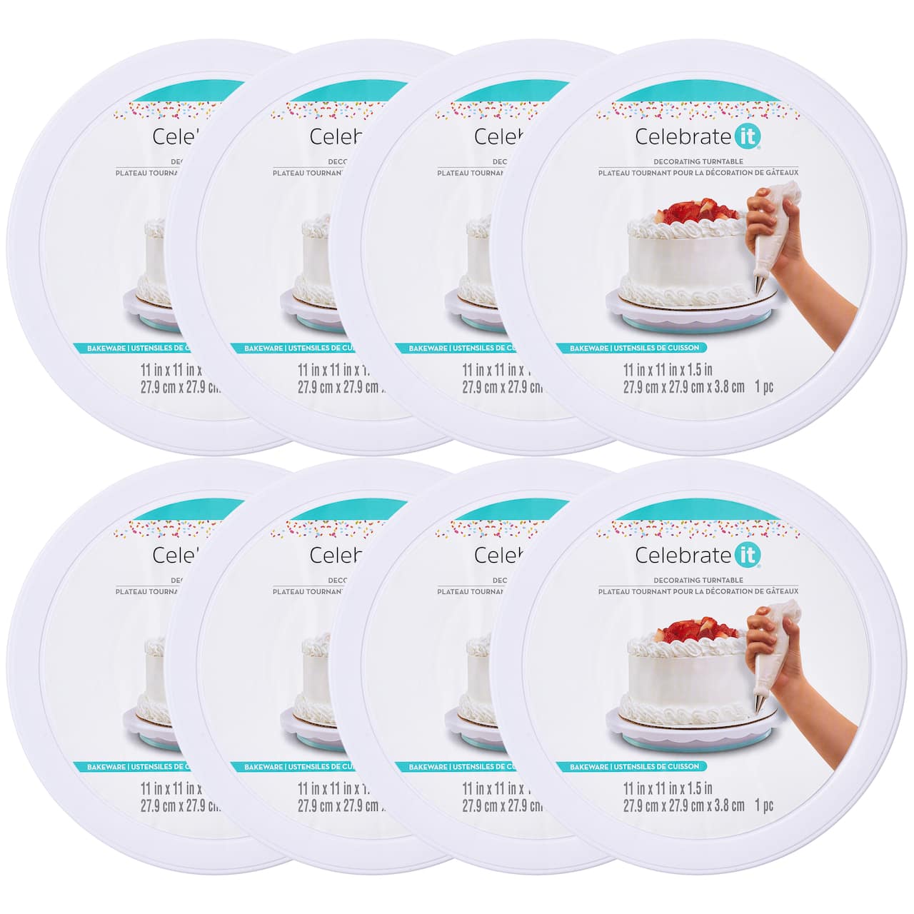 8 Pack: Turntable Cake Stand by Celebrate It®